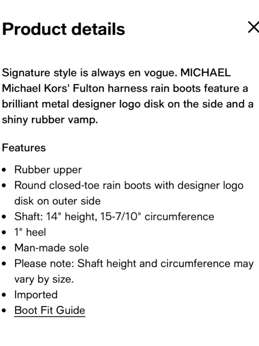 ‼️WOW‼️Michael Kors Glossy Black Tall Rain Boots♨️